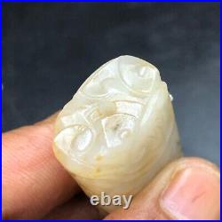 Chinese jade sculpture dragon pattern pendant