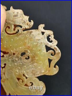 Chinese jades Dragon figurine carved tadpole pattern Dragon statue pendant