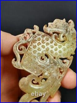 Chinese jades Dragon figurine carved tadpole pattern Dragon statue pendant