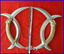 Chinese modern traditional weapon alloy stainless steel dragon yuanyang tomahaw