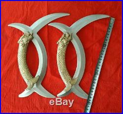 Chinese modern traditional weapon alloy stainless steel dragon yuanyang tomahaw
