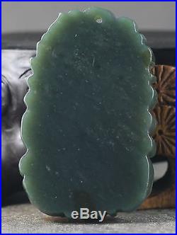 Chinese natural Hetian jade hand-carved statue of dragon pendant