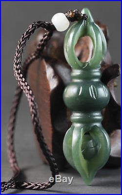 Chinese natural hetian jade hand-carved hetian jade pendant 2.1 inch