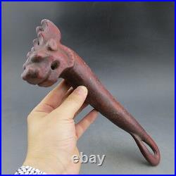 Chinese old jade, collectibles, hongshan culture, rare Dragon rod, statue R065