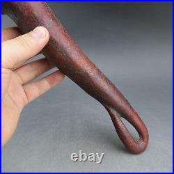 Chinese old jade, collectibles, hongshan culture, rare Dragon rod, statue R065