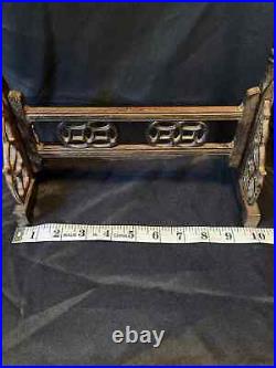 Chinese vintage A wood paint brush stand with dragon heads