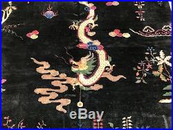 Circa 1920 Mint ART DICO Chinese DRAGON Rug hand woven 9x12 Feet