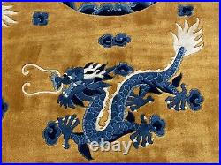Circa 1950's ANTIQUE PERFECT ART DECO CHINESE DRAGON RUG 9x12.3 ROOM SIZE BEAUTY