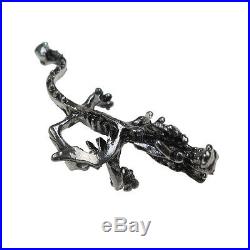 D5 Whispering Chinese Baby Dragon Gothic Reptile Hanging Drop Stud Earring