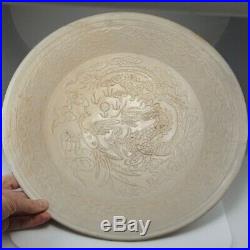 Ding Ware Ancient Chinese Dish Jin Song Dynasty Porcelain Phoenix Dragon Antique