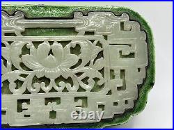 Exceptional Large Antique Chinese Jade Archaic Style Dragon Trinket Box