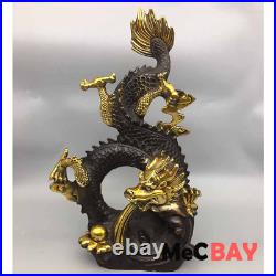 Exquisite Chinese Vintage Handwork Collection Carving Tabletop Decoration Dragon