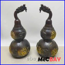 Exquisite Chinese Vintage Handwork Collection Home Decoration Dragon Head Gourd