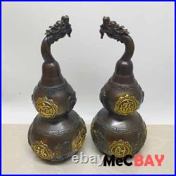 Exquisite Chinese Vintage Handwork Collection Home Decoration Dragon Head Gourd