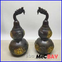 Exquisite Chinese Vintage Handwork Collection Home Decoration Dragon Head Gourd