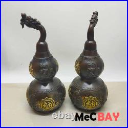 Exquisite Chinese Vintage Handwork Collection Home Decoration Dragon Head Gourd