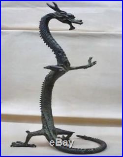 Exquisite bronze Chinese dragon statue Figures