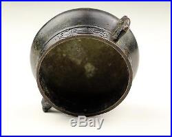 Fine Antique Chinese Late Ming / Qing Xuande Mark Bombe Bronze Dragon Censer