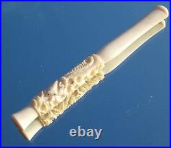 Fine Quality Rare Edwardian Chinese Dragon Carved Ladies Cigarette Hold