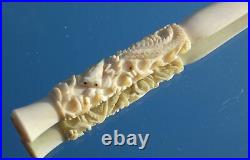Fine Quality Rare Edwardian Chinese Dragon Carved Ladies Cigarette Hold