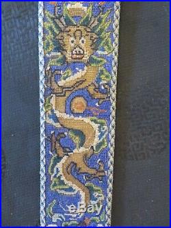 Fine and Rare Dragon Design Chinese Embroidery Fan Case Collector Item Fine