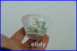 Fine antique chinese porcelain dragon & dreams cup and saucer Qing