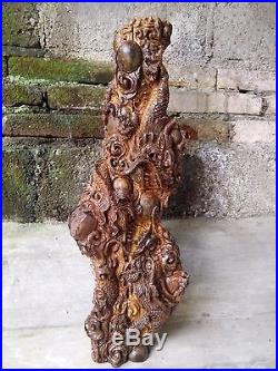 Giant 4kg! Unique Agarwood Aloeswood Dragon Sculpture HANDMADE