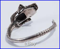 Heavy Antique Vintage Sterling Silver Chinese Dragon Bangle