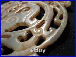 JADE Antique PENDANT Kylin/Dragon CHINESE ARCHAIC Style PROVENANCE