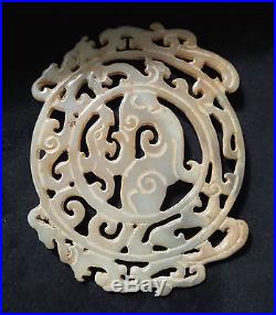 JADE Antique PENDANT Kylin/Dragon CHINESE ARCHAIC Style PROVENANCE
