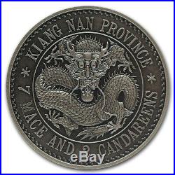 Kiangnan Chinese Dragon Dollar Restrike China 1 oz Silber Antique Finish 2020