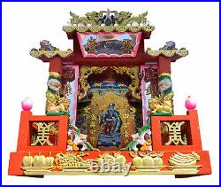LARGE 22 Chinese Altar Shrine Dragon Deity Gods Red Gold Wood Plastic Ancestors