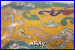 LARGE Antique Chinese Brass Cloisonne Dragon & Pull Cart Ric Shaw