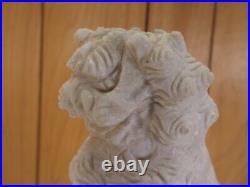 Large Marble Quartz Carved Chinese Dragon Statue 12 Inches Tall 25 Pounds