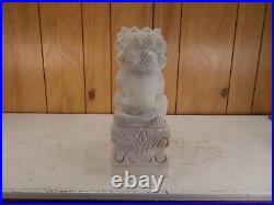 Large Marble Quartz Carved Chinese Dragon Statue 12 Inches Tall 25 Pounds