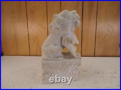 Large Marble Quartz Carved Chinese Dragon Statue 12 Inches Tall 25 Pounds