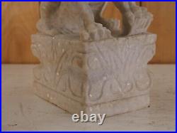 Large Marble Quartz Carved Chinese Dragon Statue 12 Inches Tall 25 Pounds