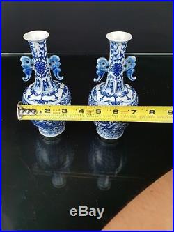 Magnificent Antiques Pair Of Chinese Porcelain Vase Dragons And Phoenix