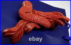 Momo coral dragonhand made carving coral, red coral momo CORAIL rouge korallen