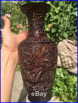 Museum Quality Tested Bakelite/Faturan 916g Finely Carved Chinese Dragon c1920