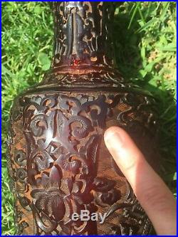 Museum Quality Tested Bakelite/Faturan 916g Finely Carved Chinese Dragon c1920
