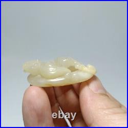 Old Chinese Carved Jade Openwork Plaque with Dragon pendant