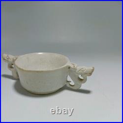 Old Chinese Jade Carved dragon loong motif dynasty jade cup