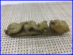 Old Chinese ancient old jade Ruyi dragon hook