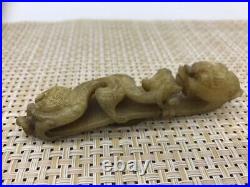 Old Chinese ancient old jade Ruyi dragon hook