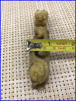 Old Chinese ancient old jade Ruyi dragon hook