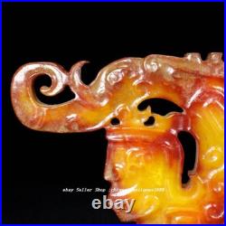 Old Dynasty Natural Hetian Jade Carve Dragon Beast People Face Head Yu Bi YuBi Old Dynasty Natural Hetian Jade Carve Dragon Beast People Face Head Yu Bi YuBi