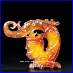 Old Dynasty Natural Hetian Jade Carve Dragon Beast People Face Head Yu Bi YuBi Old Dynasty Natural Hetian Jade Carve Dragon Beast People Face Head Yu Bi YuBi