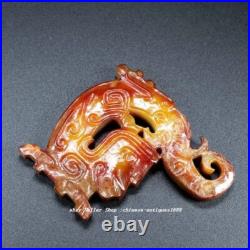 Old Dynasty Natural Hetian Jade Carve Dragon Beast People Face Head Yu Bi YuBi Old Dynasty Natural Hetian Jade Carve Dragon Beast People Face Head Yu Bi YuBi