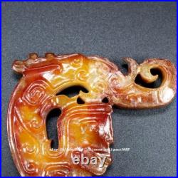 Old Dynasty Natural Hetian Jade Carve Dragon Beast People Face Head Yu Bi YuBi Old Dynasty Natural Hetian Jade Carve Dragon Beast People Face Head Yu Bi YuBi